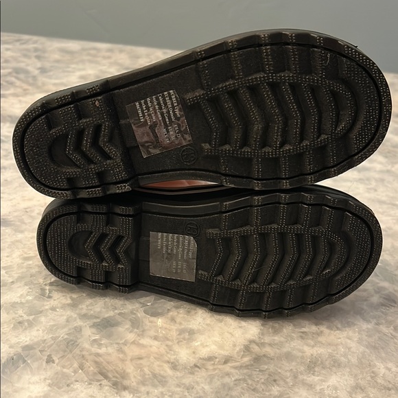 Girls Black and Pink White Polka Dot Rain Boots Platform Sole Size 13 Two Pairs - Picture 7 of 14